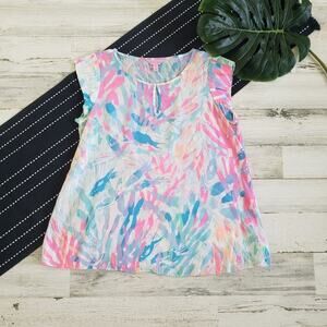 Lilly Pulitzer| Shelley Top Cap Sleeve Sparkling Sands Size XXS